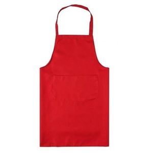 Solid Red Cooking Baking Kitchen Restaurant Apron